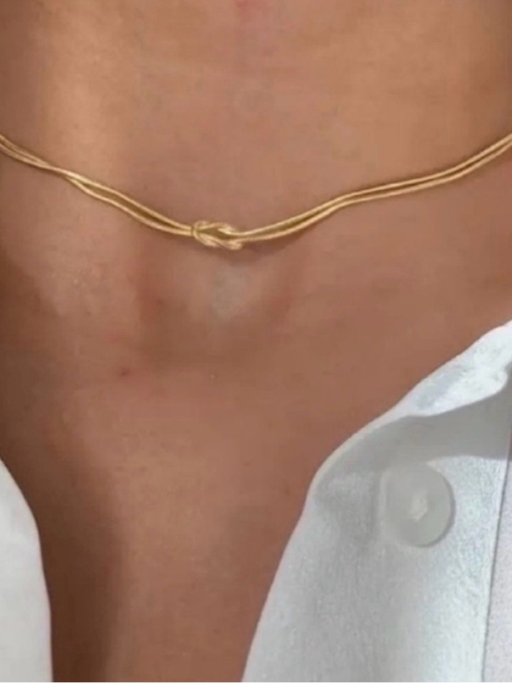 New! 18k Gold Plated Petite Knot Necklace new